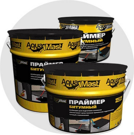 Детальное фото Праймер битумный AguaMast (18л) 16кг: гидроизоляция AquaMast характеристики 