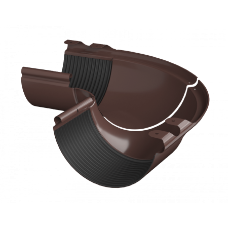 Металлическая водосточная система, внешний угол регулируемый 100-165°,коричневый, Технониколь