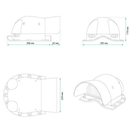 Вентиль кровельный для Металлочерепицы KTV-Wave красный
