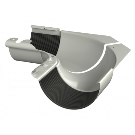 Металлическая водосточная система, внешний угол регулируемый 100-165°,белый, Технониколь