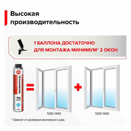 Пена монтажная профессиональная ТехноНИКОЛЬ 70 PROFFESSIONAL зимняя