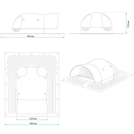 Вентиль кровельный для Гибкой Черепицы Krovent KVT красный